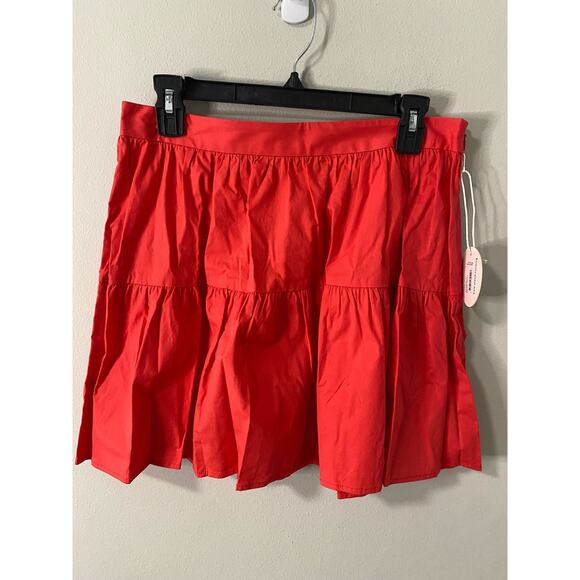 New Staud Mini Sea Skirt in Hibiscus Size 10 - Picture 1 of 3
